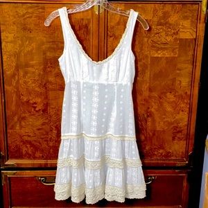 Free people eyelets and crochet dress